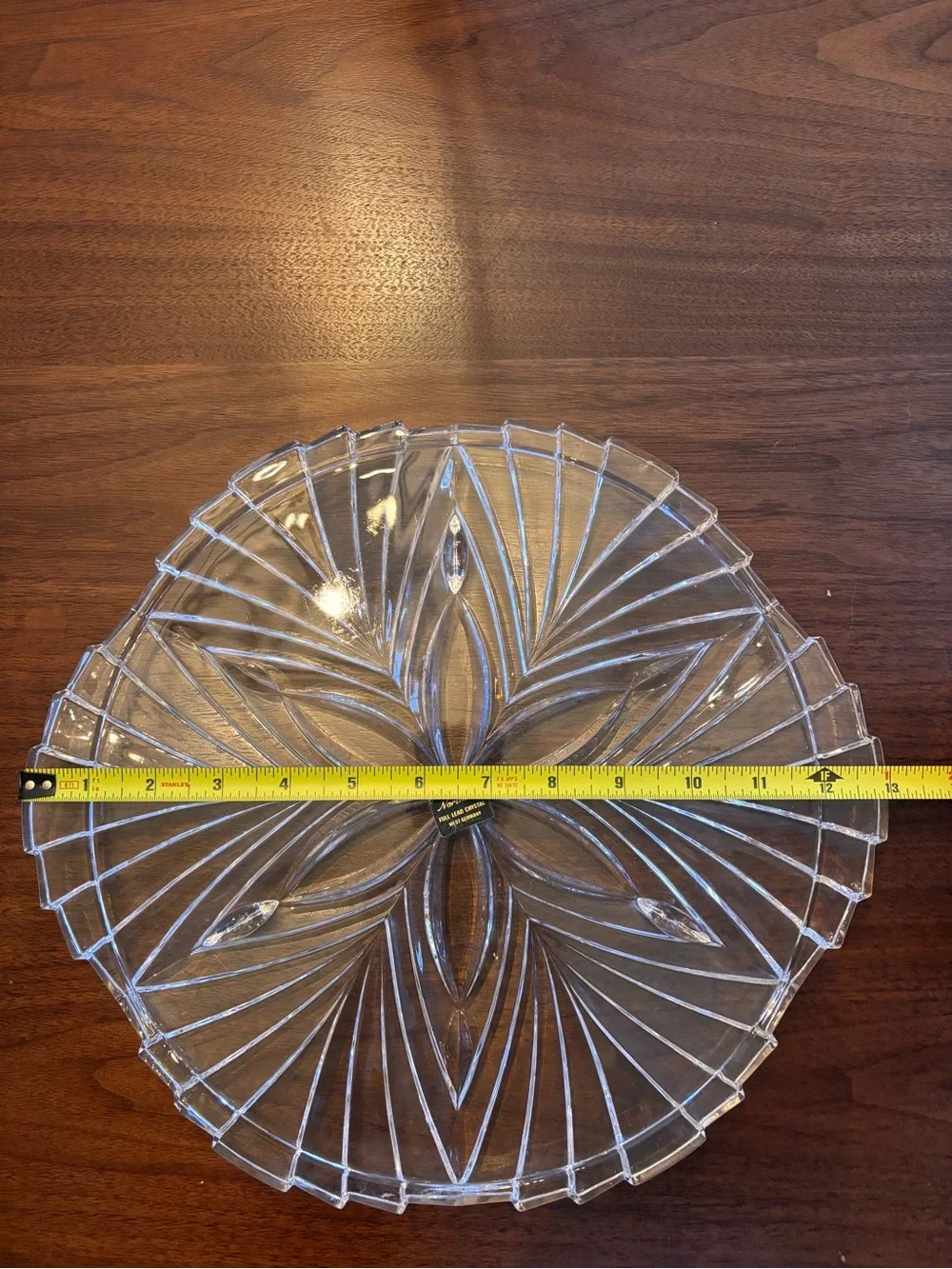 Vintage Noritake Cut Glass Floral Serving Platter